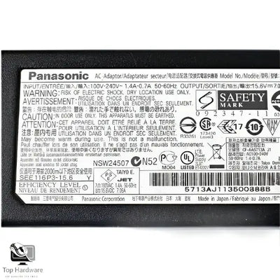15.6V 7.05A 110W Panasonic Toughbook Netzteil . Original CF-AA5713A M1