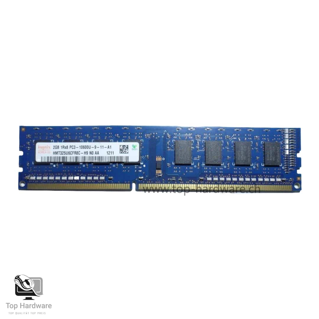 Hynix 2GB 1Rx8 PC3-10600U DDR3 UDIMM RAM - 1333MHz, 240Pin