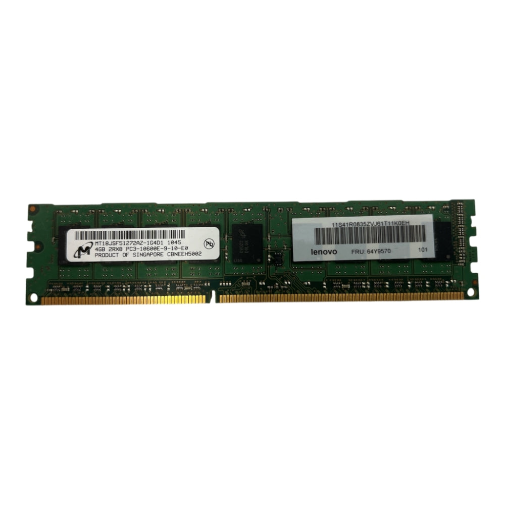 MICRON 4GB 2RX8 PC3-10600E DDR3 ECC RAM MT18JSF51272AZ