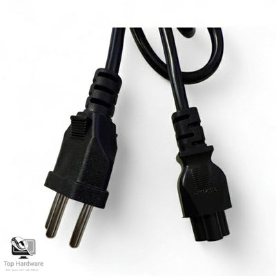 Strom Anschlusskabel T12 Stecker auf IEC-Buchse, 1 m, Schwarz