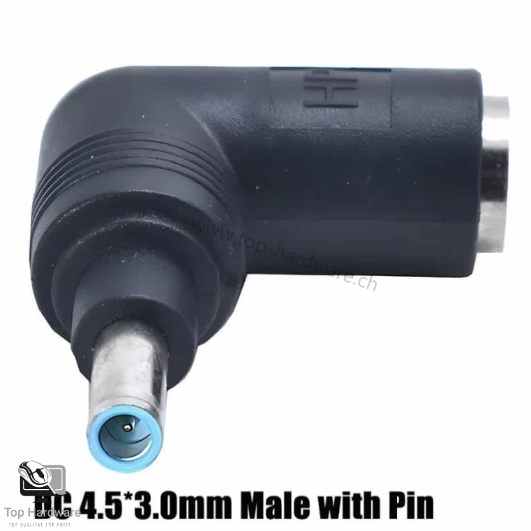DC Power / Adapter / 90 Grad / 7,4 x 5,0 mm Buchse auf 4,5 x 3,0 mm