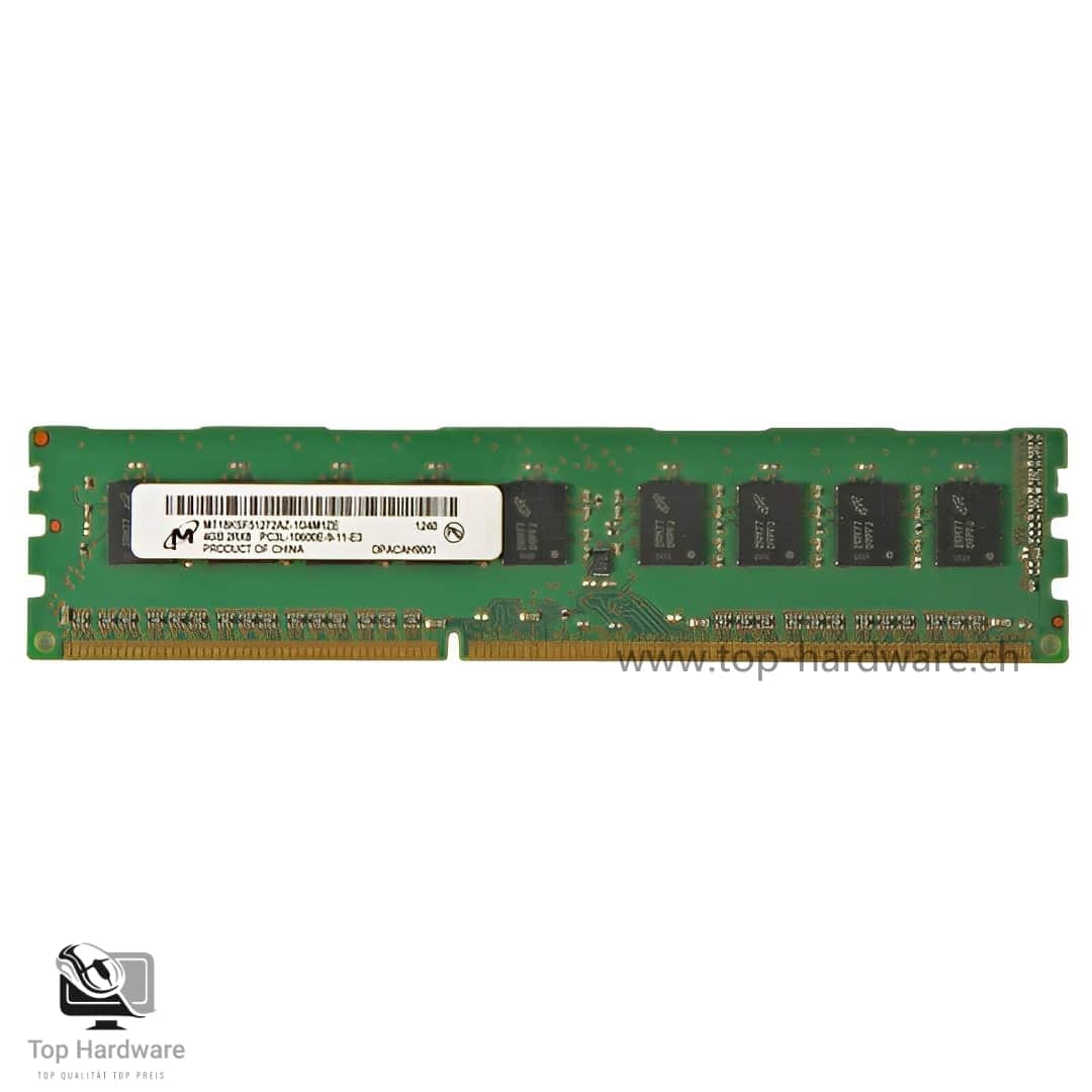 Micron 4GB 2Rx8 PC3L-10600E DDR3L 1333MHz ECC UDIMM- 240Pin