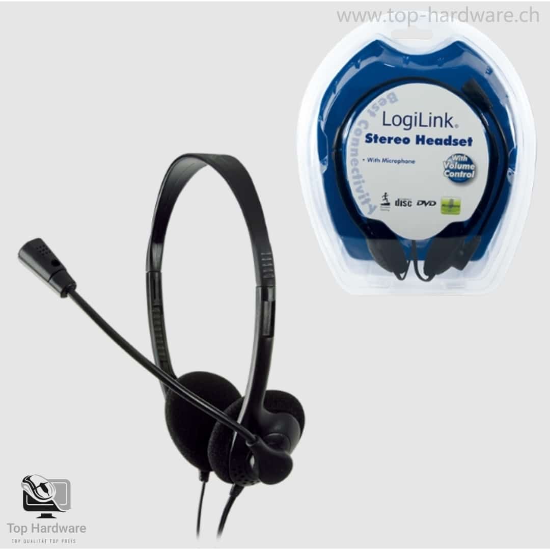LogiLink Stereo Headset . Kabelgebunden mit Mikrofon