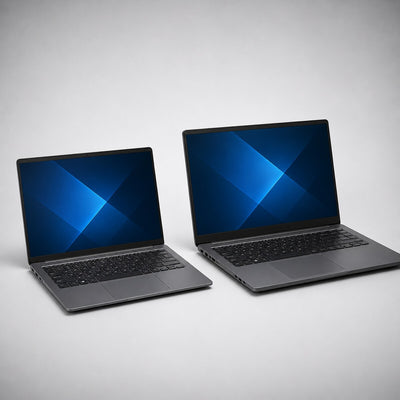 Zwei moderne Business Notebooks als Übersicht der beliebten Notebooks bei Top-Hardware