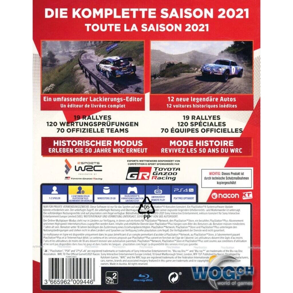 PS4 WRC 10 FIA World Rally Championship
